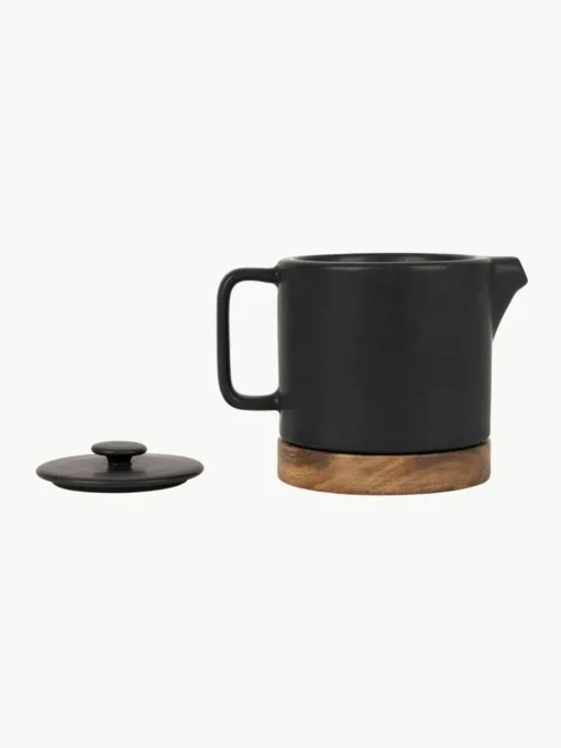 Kleine Teekanne Nordika mit Akazienholzsockel, 700 ml