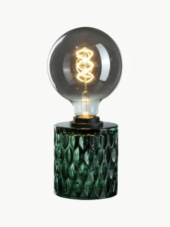 Kleine Tischlampe Crystal Magic aus grünem Glas