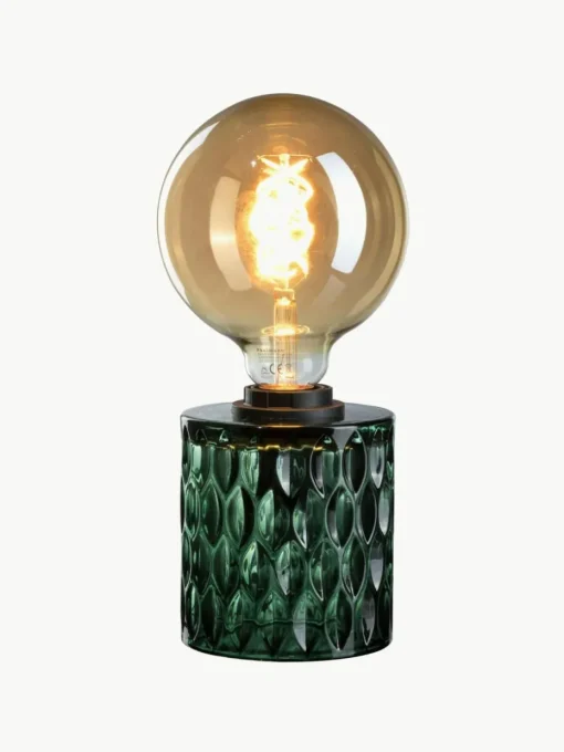 Kleine Tischlampe Crystal Magic aus grünem Glas