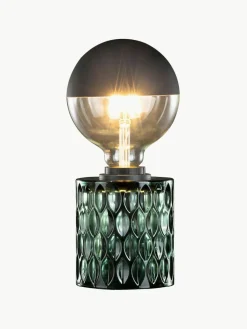 Kleine Tischlampe Crystal Magic aus grünem Glas