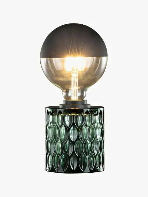 Kleine Tischlampe Crystal Magic aus grünem Glas