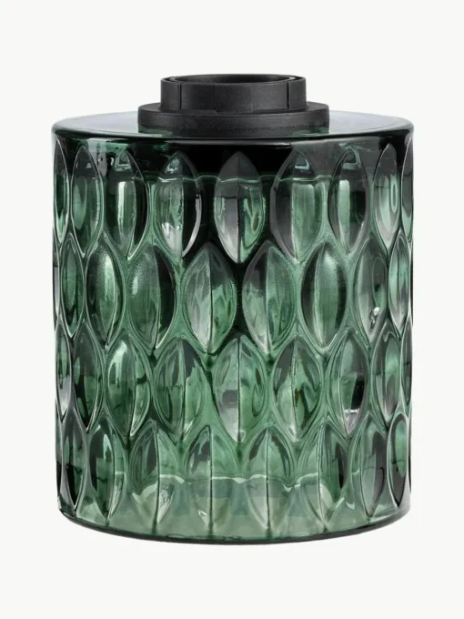 Kleine Tischlampe Crystal Magic aus grünem Glas
