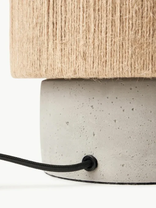 Kleine Tischlampe Galea aus Jute
