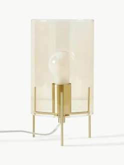 Kleine Tischlampe Laurel aus farbigem Glas