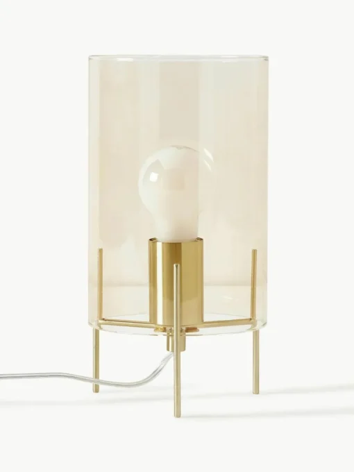 Kleine Tischlampe Laurel aus farbigem Glas