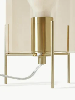 Kleine Tischlampe Laurel aus farbigem Glas