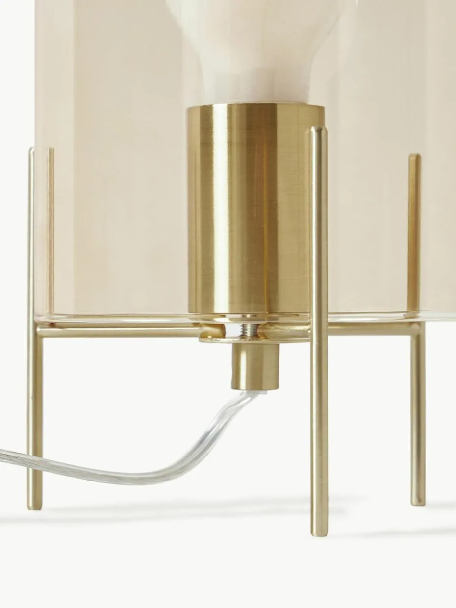 Kleine Tischlampe Laurel aus farbigem Glas