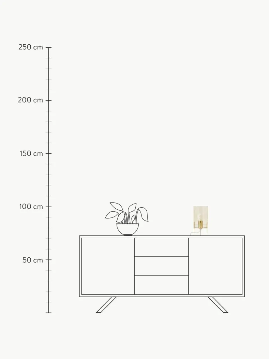 Kleine Tischlampe Laurel aus farbigem Glas
