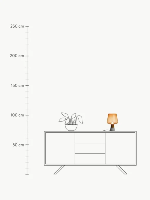 Kleine Tischlampe Leimu, mundgeblasen