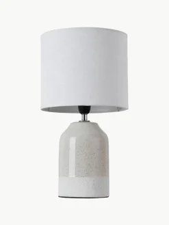 Kleine Tischlampe Sandy Glow aus Keramik
