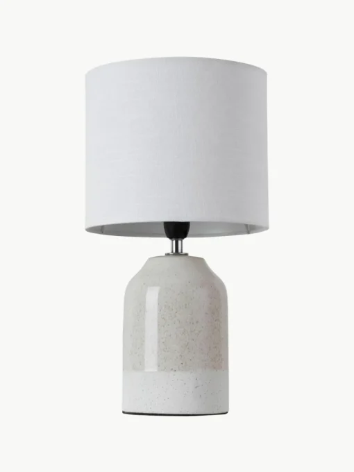 Kleine Tischlampe Sandy Glow aus Keramik