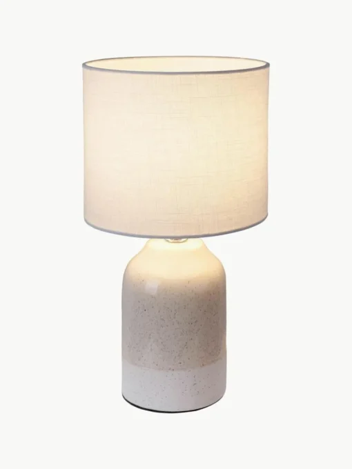 Kleine Tischlampe Sandy Glow aus Keramik