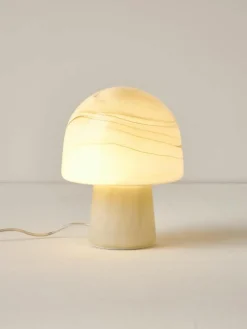 Kleine Tischlampe Talia in Marmor-Optik