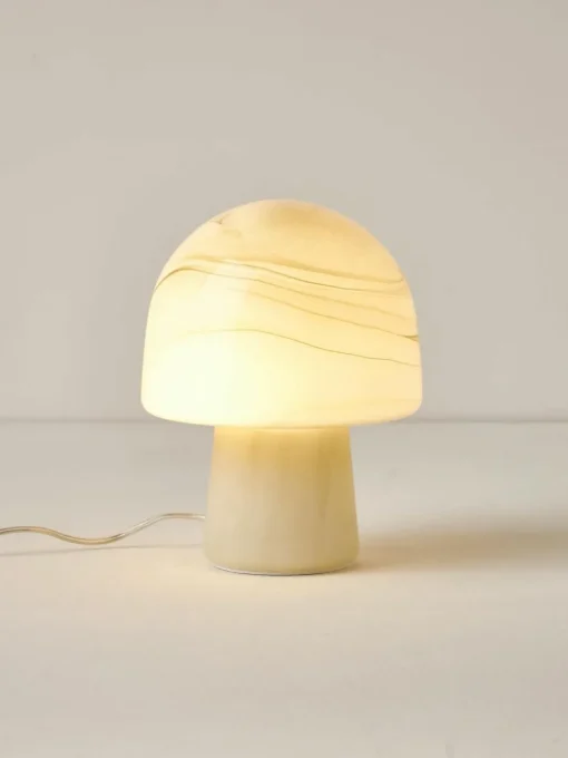 Kleine Tischlampe Talia in Marmor-Optik