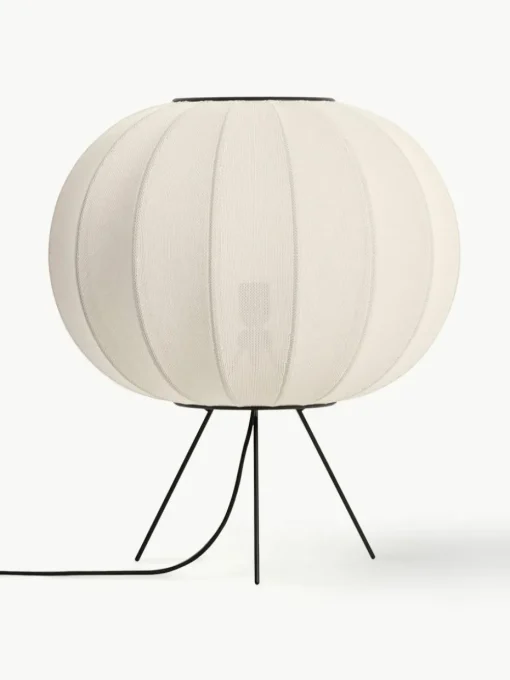Kleine Tripod Stehlampe Knit-Wit aus Kunstfaser