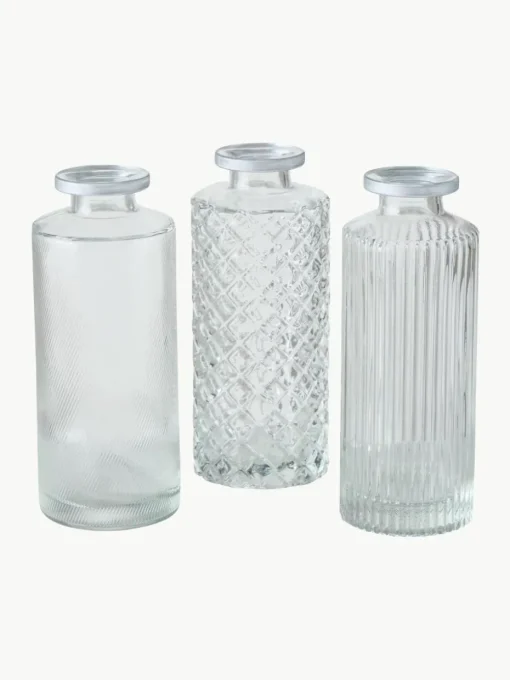 Kleine Vasen Adore aus Glas, 3er-Set