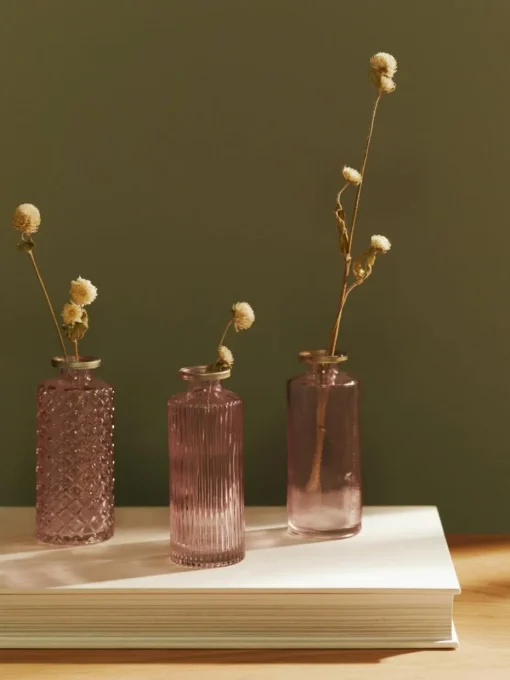 Kleine Vasen Adore aus Glas, 3er-Set
