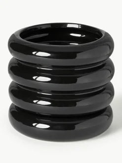 Kleiner Übertopf Rudi aus Steinzeug, H 16 cm