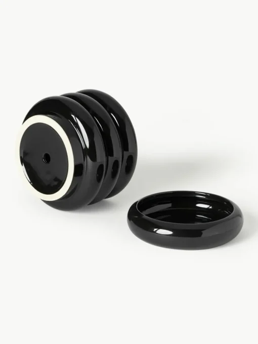 Kleiner Übertopf Rudi aus Steinzeug, H 16 cm