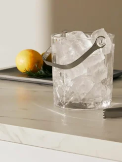 Kleiner Eiseimer Harvey mit Eiszange und Kristallrelief