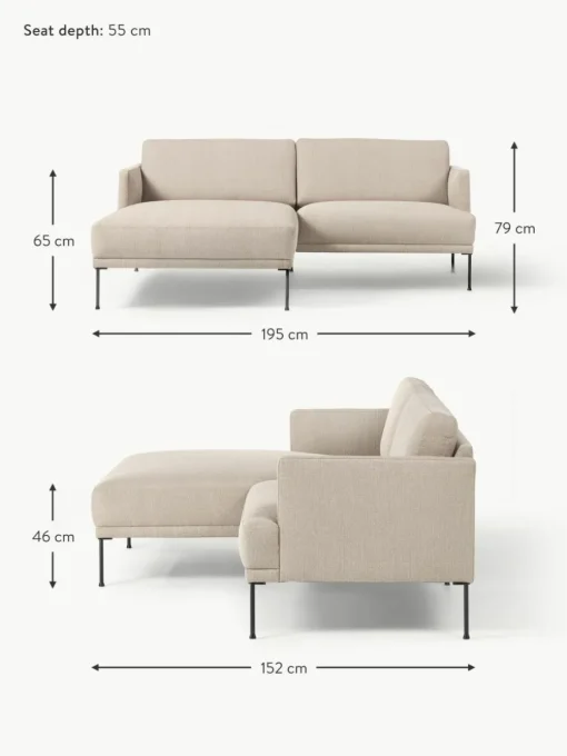 Kleines Ecksofa Fluente