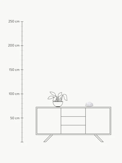 Kleines LED-Leuchtobjekt Cloud mit Timer