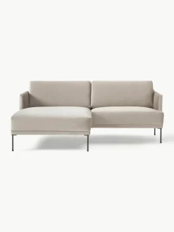 Kleines Samt-Ecksofa Fluente