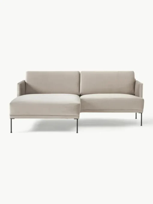 Kleines Samt-Ecksofa Fluente