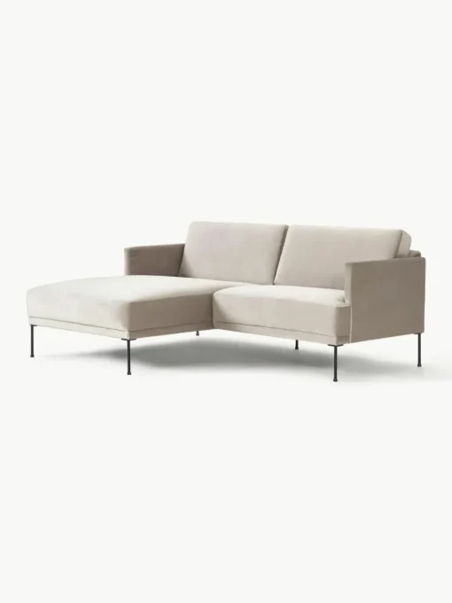 Kleines Samt-Ecksofa Fluente