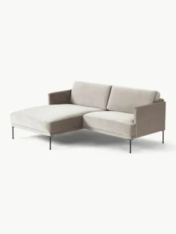 Kleines Samt-Ecksofa Fluente