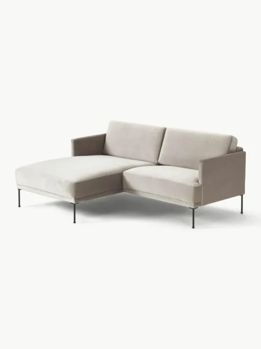 Kleines Samt-Ecksofa Fluente