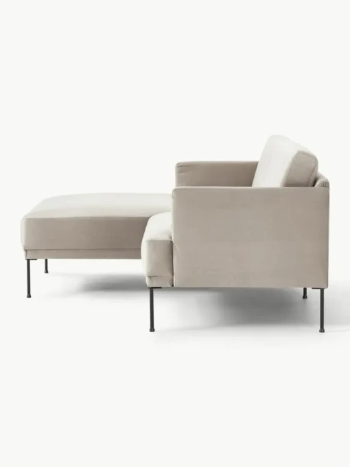 Kleines Samt-Ecksofa Fluente