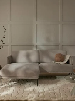 Kleines Samt-Ecksofa Fluente