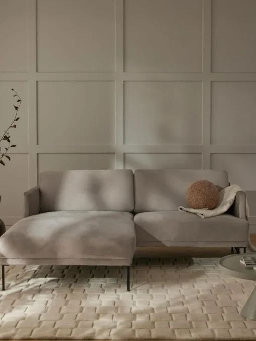 Kleines Samt-Ecksofa Fluente