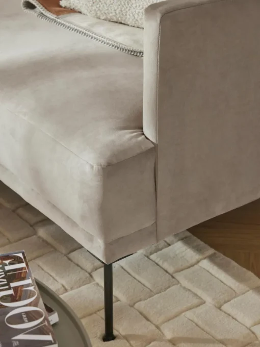 Kleines Samt-Ecksofa Fluente