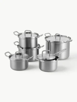 Koch-Set Q-Linair aus Edelstahl, 5-tlg.