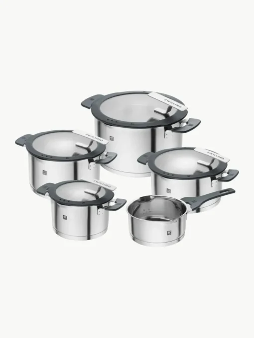 Kochtöpfe Simplify aus Edelstahl, 5er-Set