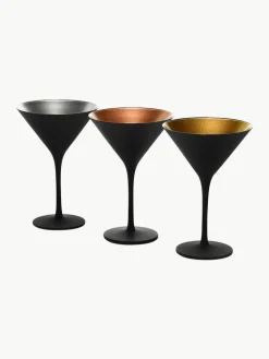 Kristall-Cocktailgläser Elements, 6 Stück