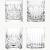 Kristall-Gläser Bichiera mit Relief, 4er-Set