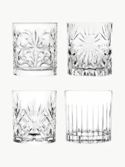 Kristall-Gläser Bichiera mit Relief, 4er-Set