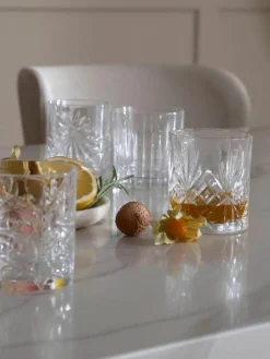 Kristall-Gläser Bichiera mit Relief, 4er-Set