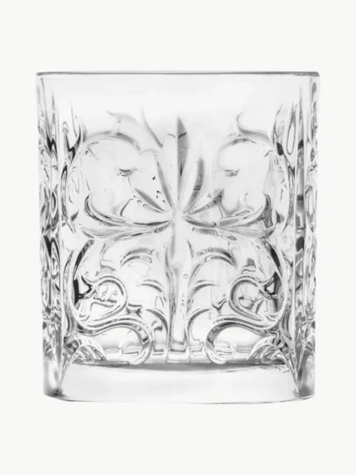 Kristall-Gläser Bichiera mit Relief, 4er-Set