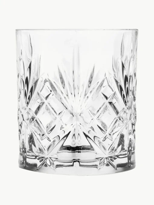 Kristall-Gläser Bichiera mit Relief, 4er-Set