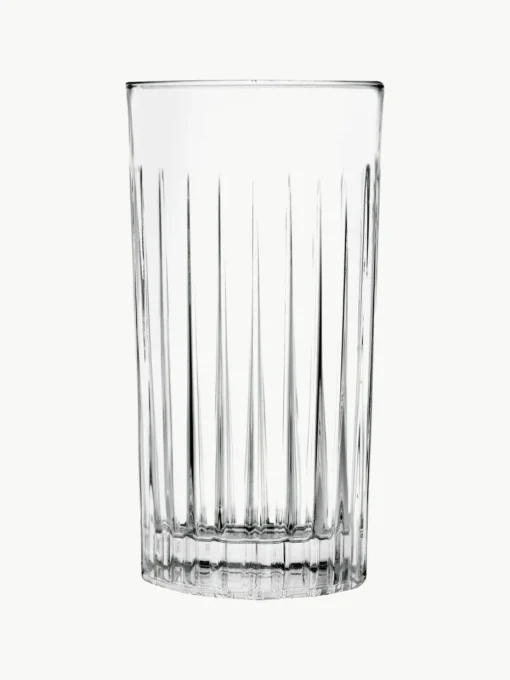 Kristall-Longdrinkgläser Bichiera mit Relief, 4er-Set