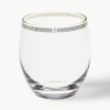 Kristall-Wassergläser Dvorak mit Gold-Dekor, 6 Stück