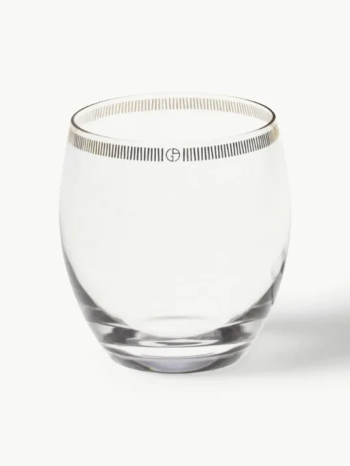 Kristall-Wassergläser Dvorak mit Gold-Dekor, 6 Stück