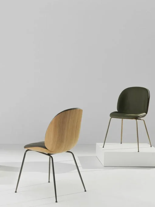 Kunstlederstuhl Beetle mit Sitzschale