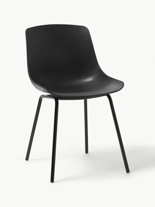 Kunststoffstühle Dave mit Metallbeinen, 2 Stück