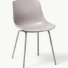 Kunststoffstühle Dave mit Metallbeinen, 2 Stück