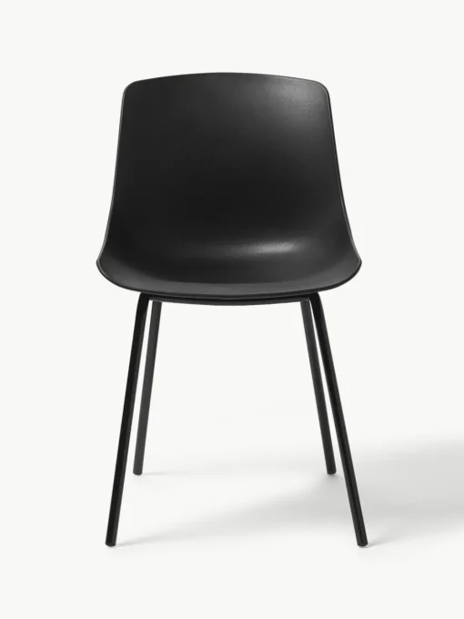 Kunststoffstühle Dave mit Metallbeinen, 2 Stück